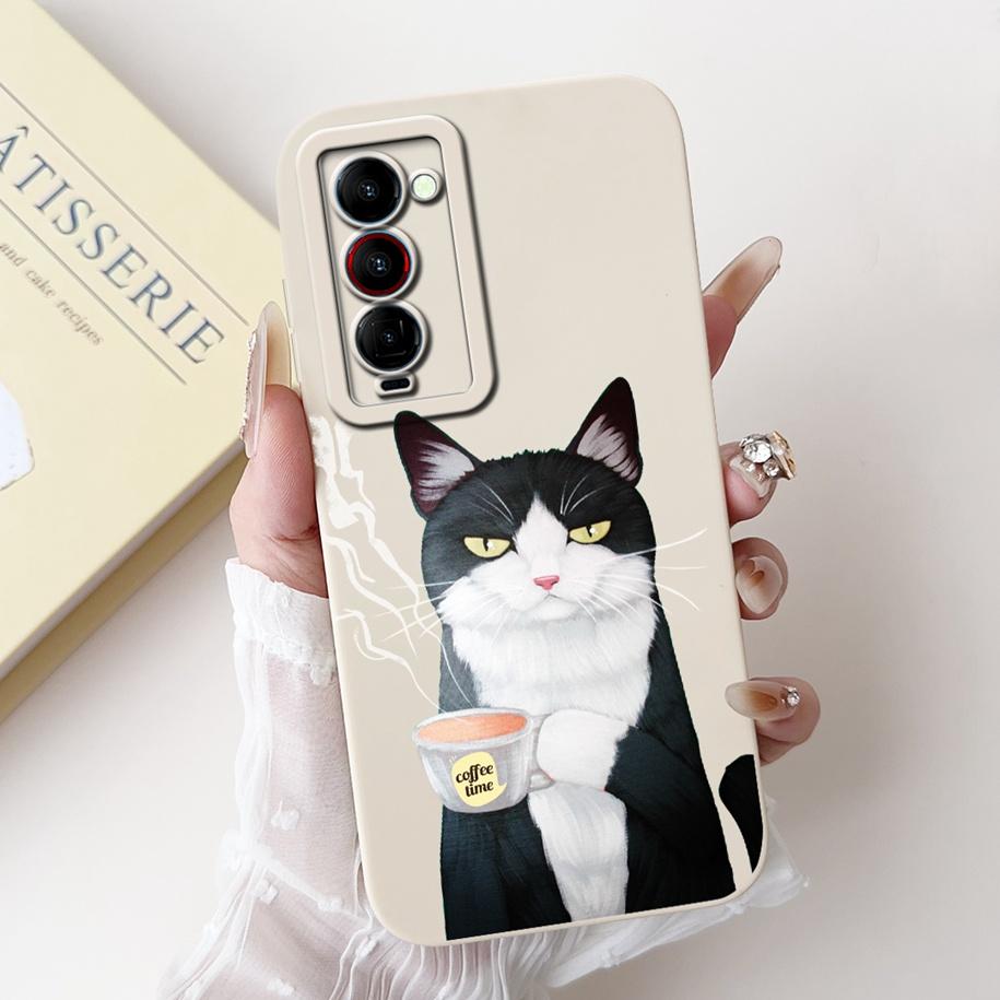 For Tecno Camon 18 Premier Case CH9 CH9n Shockproof Silicone Soft Bumper For Tecno Camon 18 P 18P 18i Camon18 Flower Phone Cover