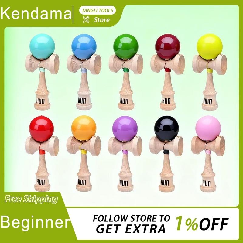 Original Hun Kendama Beginner Professionals Juggles Ball Props Kendama Competition Beech Rubber Non-Slip Kendama With Storage Ba