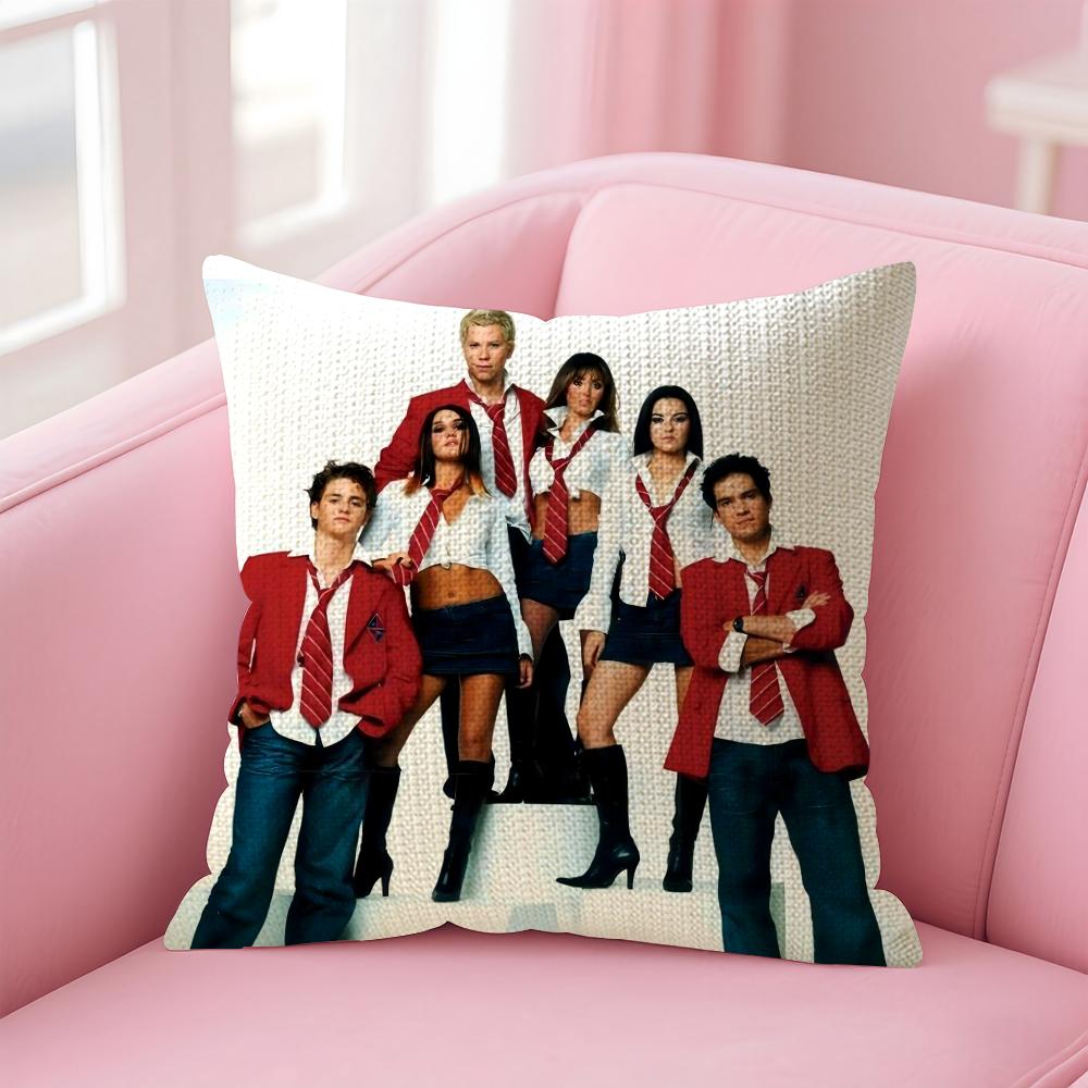 Band R-Rbd R-Rebelde Pillow Case Natural Linen Organic Fabric Double-Sided Printing Sofa Home Decor Gift Cushion Cover