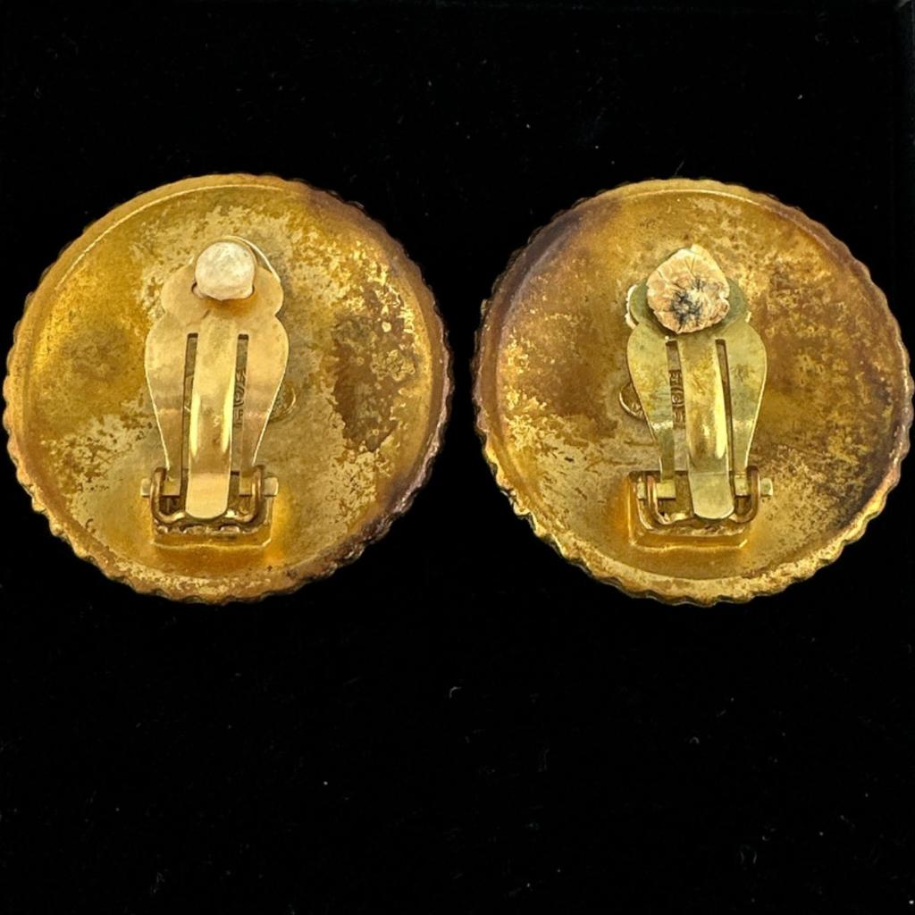 CHANEL Vintage large Circle Earring gold Women Used