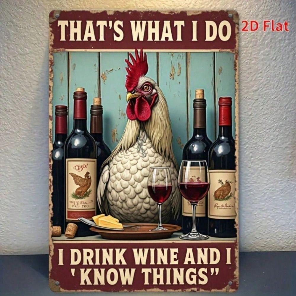 Metal Wall Art Drinks Humor Gift for Men Man Cave Garage Bar