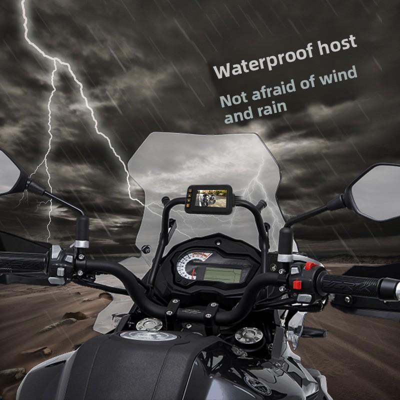 New Front and Rear High Definition 720P Wide Angle Dual Lens 3 Inch Whole Machine Full Waterproof Motorcycle Locomotive Driving Recorder