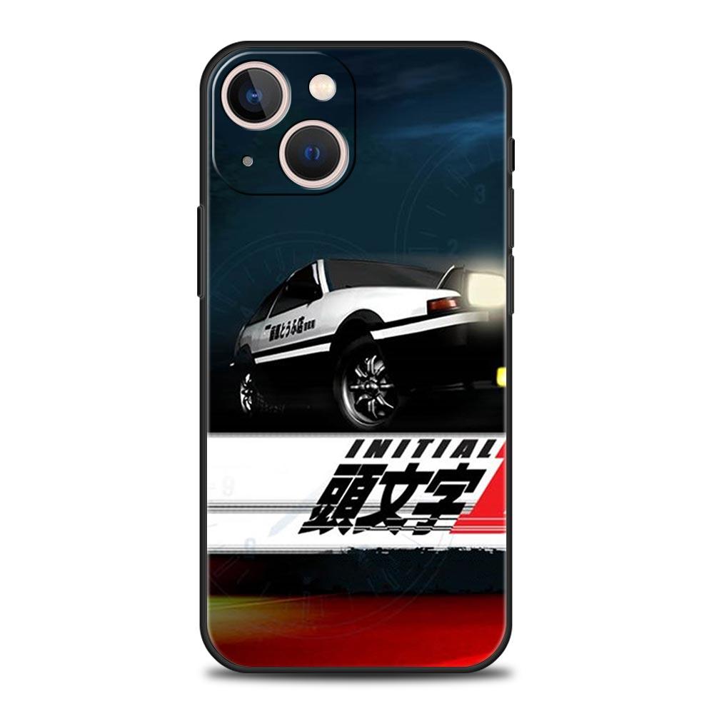 Initial D Car Phone Case Cover for iPhone 17 16 15 14 13 12 11 Pro Max 17 Air Plus Shockproof Soft TPU Shell Fundas Capas Coque