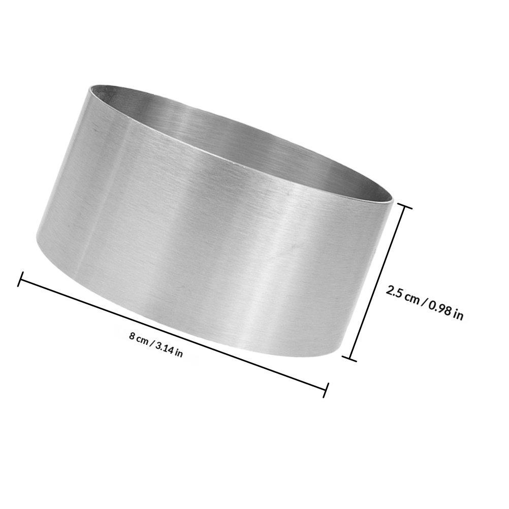 

4Pcs Round Stainless Steel Mousse Rings Baking Mold Nonstick Polished Cookie Cake Biscuit Cutter Donut Pastry Dessert