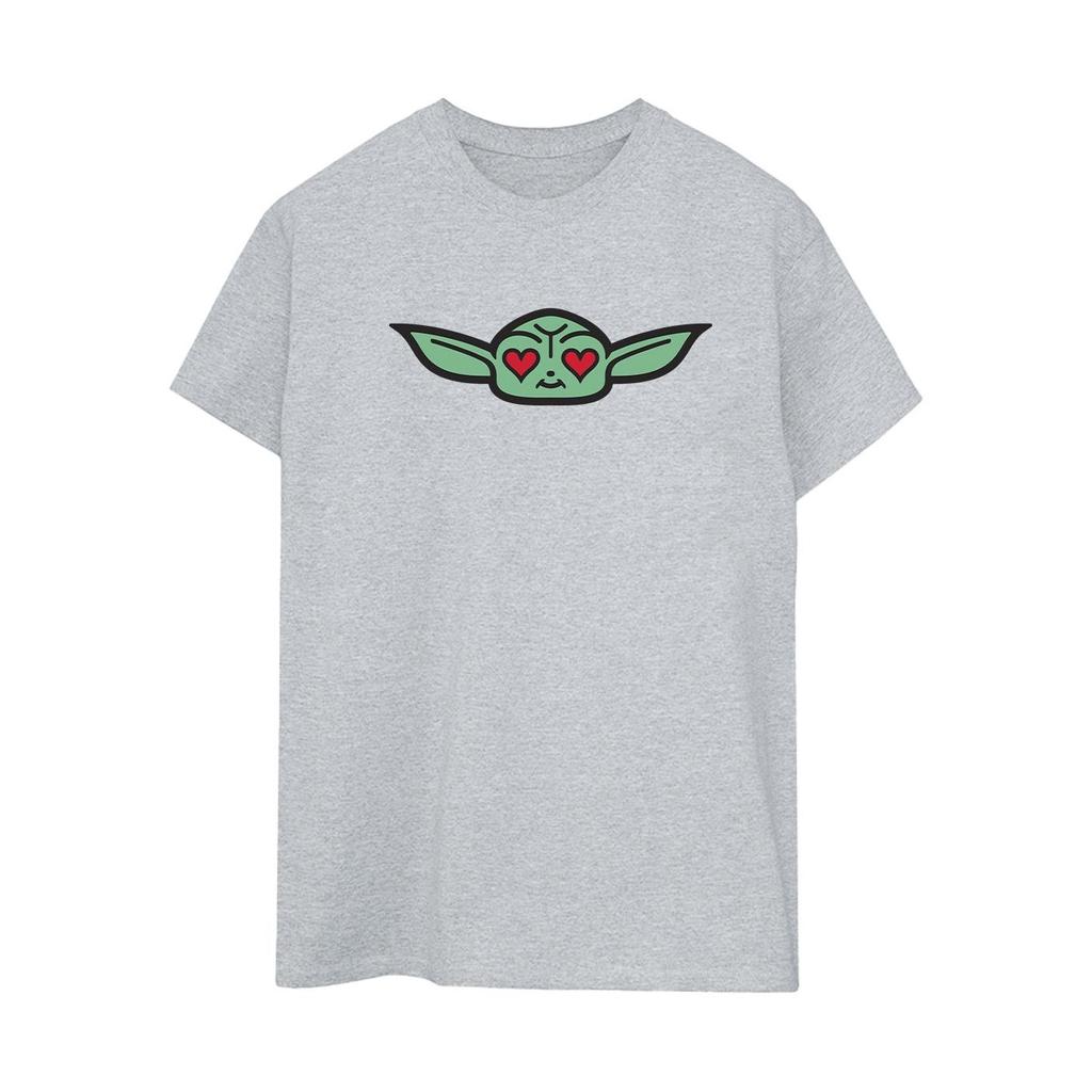 Star Wars Womens/Ladies The Mandalorian Grogu Heart Eyes Cotton Boyfriend T-Shirt