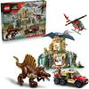 LEGO Jurassic World Spinosaurus and Quetzalcoatlus Aerial Mission Building Toy for Kids Ages 8-10