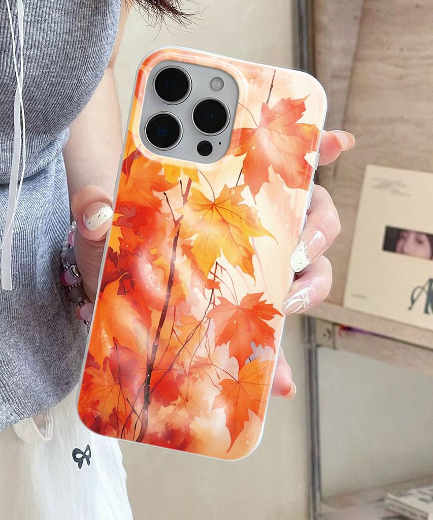 Autumn Maple Leaves Phone Case For IPhone 17 Air 16 15 14 13 12 11 Pro Max Cover Case For IPhone 16 15 14 Plus Case Funda Coque