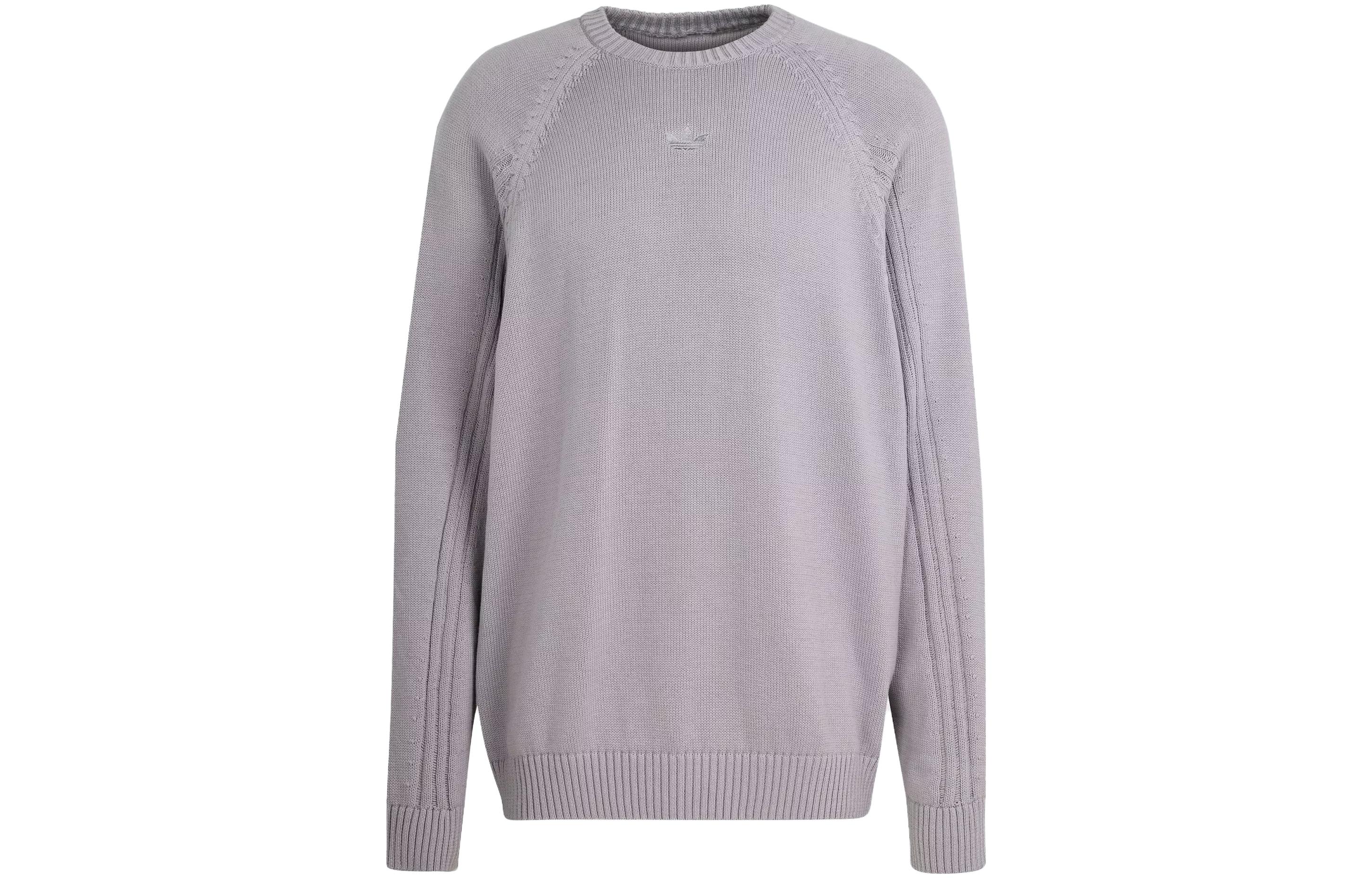 Adidas Originals Premium Knitted Sweatshirt Knitwear Men s Aluminum Gray IT7443 L