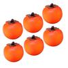 KALLORY Miniature Persimmons, Set of 6, Food Samples, Fruit Models, Fake Food, Dollhouse Parts, Crafts, DIY, Photography Accessories, Figurines,