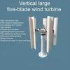 Vertical axis five blade wind turbine three-phase permanent magnet generator model windmill