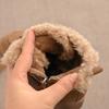 Winter Children Thick Sole Suede Snow Boots Girls Casual Warm Anti-slip Cotton Shoes Casual Outdoor Flat Footwear