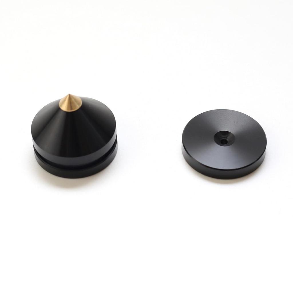 Speaker Spike Set of Brass Aluminum Metal Improves Sound Quality and Compatible with CD Kawaki High-End Insulators, 4, + Feet, Bass, Players/DACs