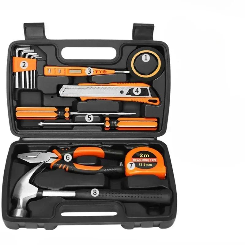 Hardware Repair Hand Tool Sets Household Case Multifunction Tool Box with Screwdrive Knives Hammer Wire Pliers Herramientas