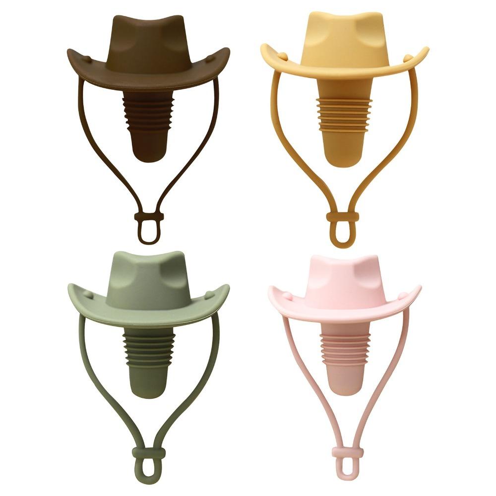 Silikonová zátka na láhev šampaňského odolná proti úniku, opakovaně použitelná zátka ve tvaru klobouku západního kovboje pro bar