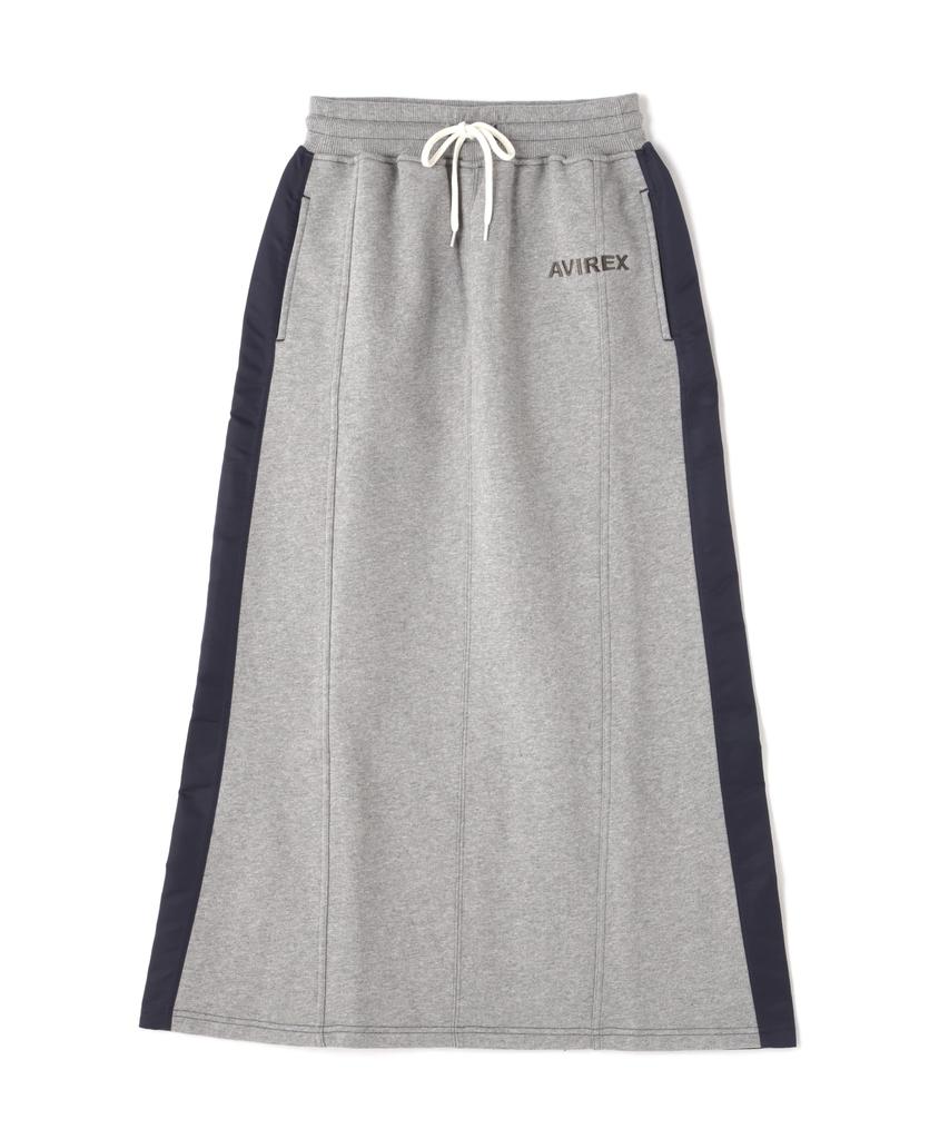 Exclusive Sweat Combi Long Skirt SWEAT COMBI LONG SKIRT F 382 Oxford [AVIREX] WEB&DEPOT Women's 783-3916601