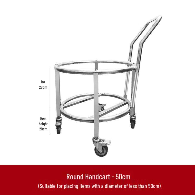 Stainless Steel Soup Pot with Wheels