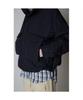 Sand Sound (Unisex) Big Pocket Padded Quilted Jumper Black