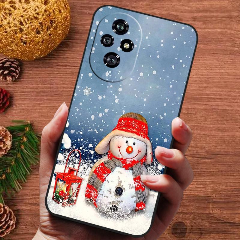 Christmas Silicone Soft Case for Honor 200 Pro 200 Lite 5G 90 Smart X5B Plus Cover Bumper for Honor X6B X6A Cute Bumper Funda