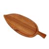 Acacia Wood Serving Tray Leaf Shaped Serving Board Sturdy Pallet Tray Wooden Food Plate for Sushi Snacks Cheese Dessert