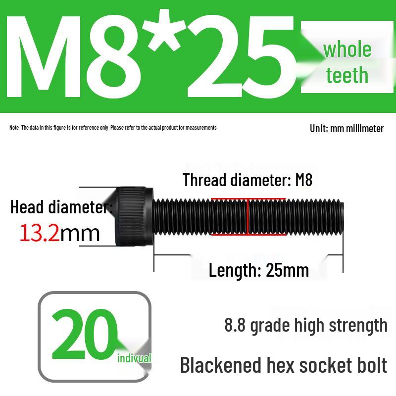8.8 High-Strength Socket Head Cap Screw Bolt (M4-M20)