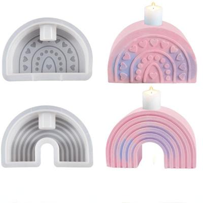 1PC Arch Holder Rainbow Silicone Molds DIY Plaster Cement Resin Epoxy Love Molds