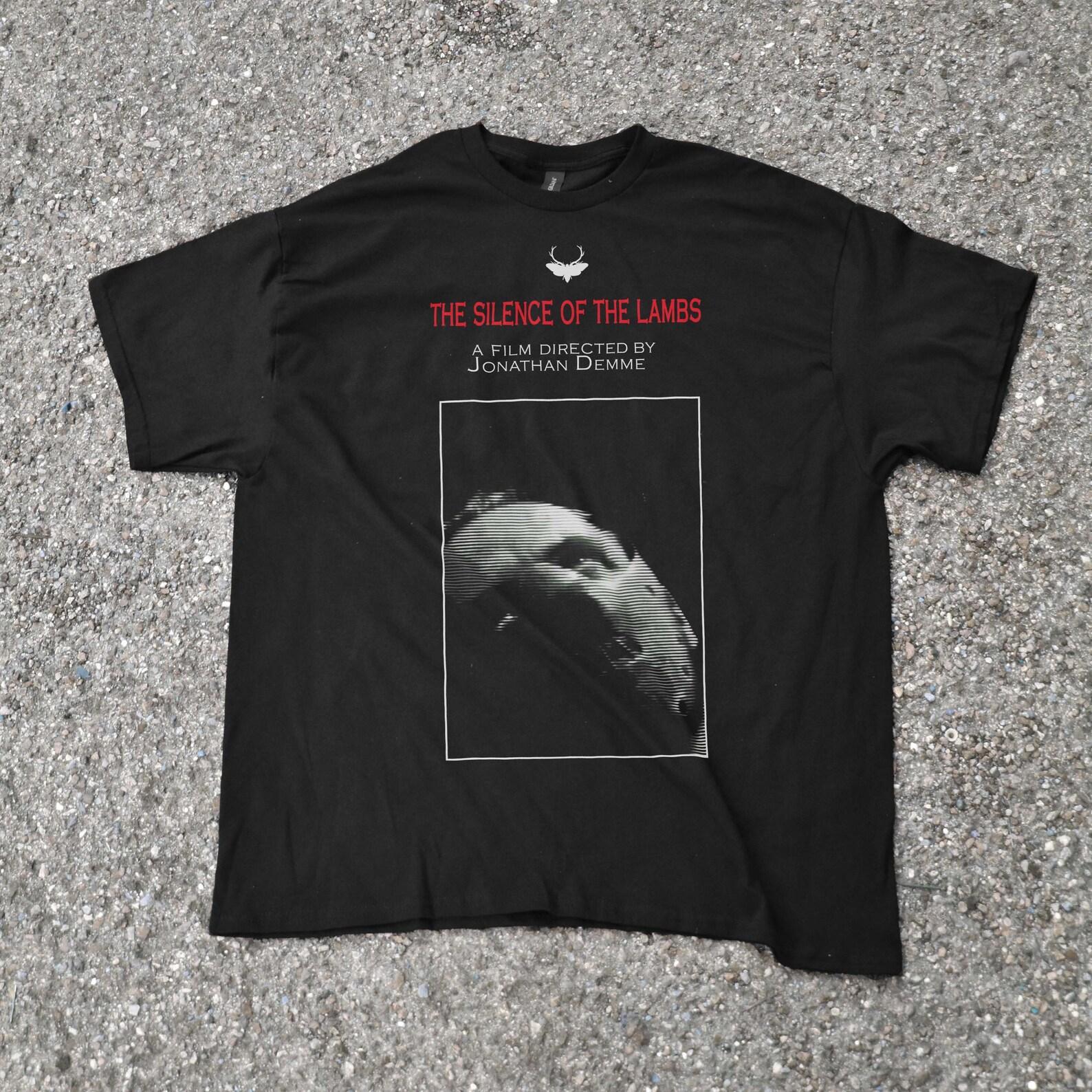 Silence of the Lamb Horror Tee, Unisex Heavy Cotton T-Shirt for Movie Fans, Hannibal Shirt, Horror Movie Shirt, Graphic Tee, Scary Movie Tee XL