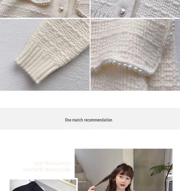 Girls' Autumn Korean-Inspired Elegant Knit Tops