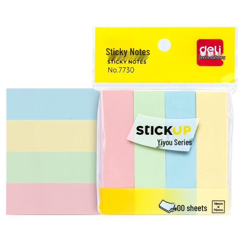Deli 7730 4-Color Sticky Notes 3-Pack