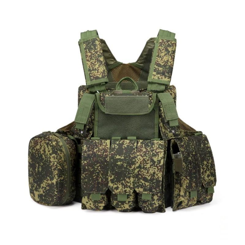 

Factory Outdoor Training Camouflage Vest Protective CS Equipment Eight-piece Belly Pocket one size