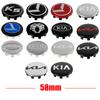 NKOJ5 56/58mm 4Pcs Car Wheel Center Hub Cap Cover For Kia Sportage 3 Rio K2 K5 K3 Carnival Picanto Ceed Soul EV6 Styling Accessories