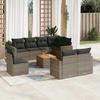 VidaXL Garden Lounge Set with Cushions 9 Pcs, Patio Sofas, Furniture Set, Outdoor Terrace Furniture, Grey 3224219