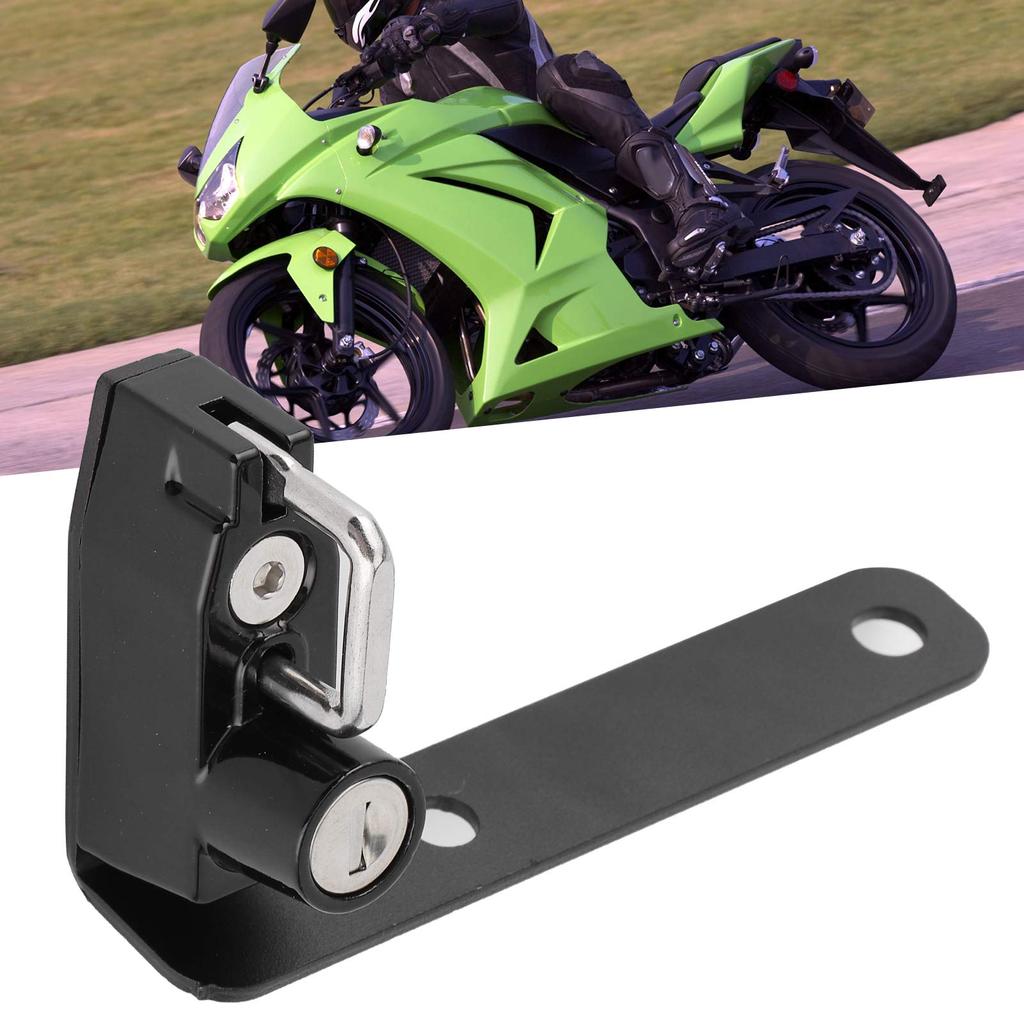 Motorcycle Helmet Lock Anti Theft Security Parts Fit Ninja 250/400 2018 Motorcycle Helmet Security Lock Aluminum Stainless Steel Black Silver