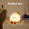 Cute Peach Pear Fruit Night Light USB Rechargeable Dimming Touch Silicone Lamp Bedroom Bedside Decoration Couple Gift Boby Light