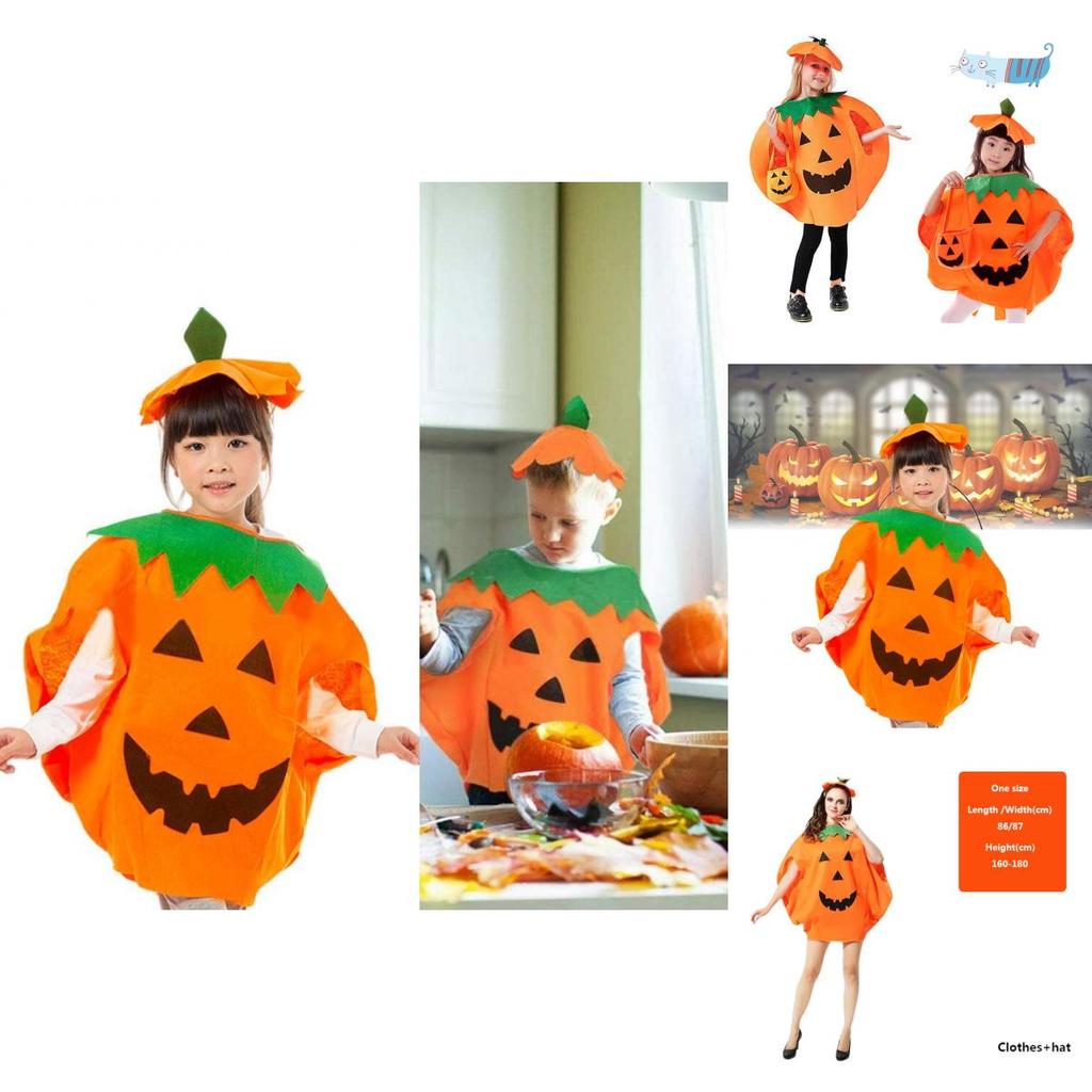 Halloween Pumpkin Costume Adult Parent-child Clothing Cosplay Fancy Dress Party