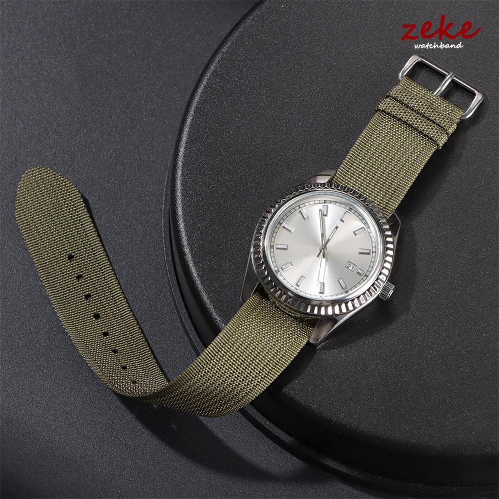 20mm 22mm Ribbed Nylon Watch Band for Omega Men's Military Sport Breathable Braided Strap Black Blue Green Fabric Nylon Bracelet