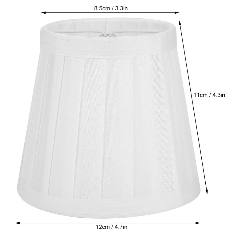 

6PCS Clip On Chandelier Lampshade Barrel Shape Pleated Lamp Shade Drum Lamp Shade Hotel Decor білий