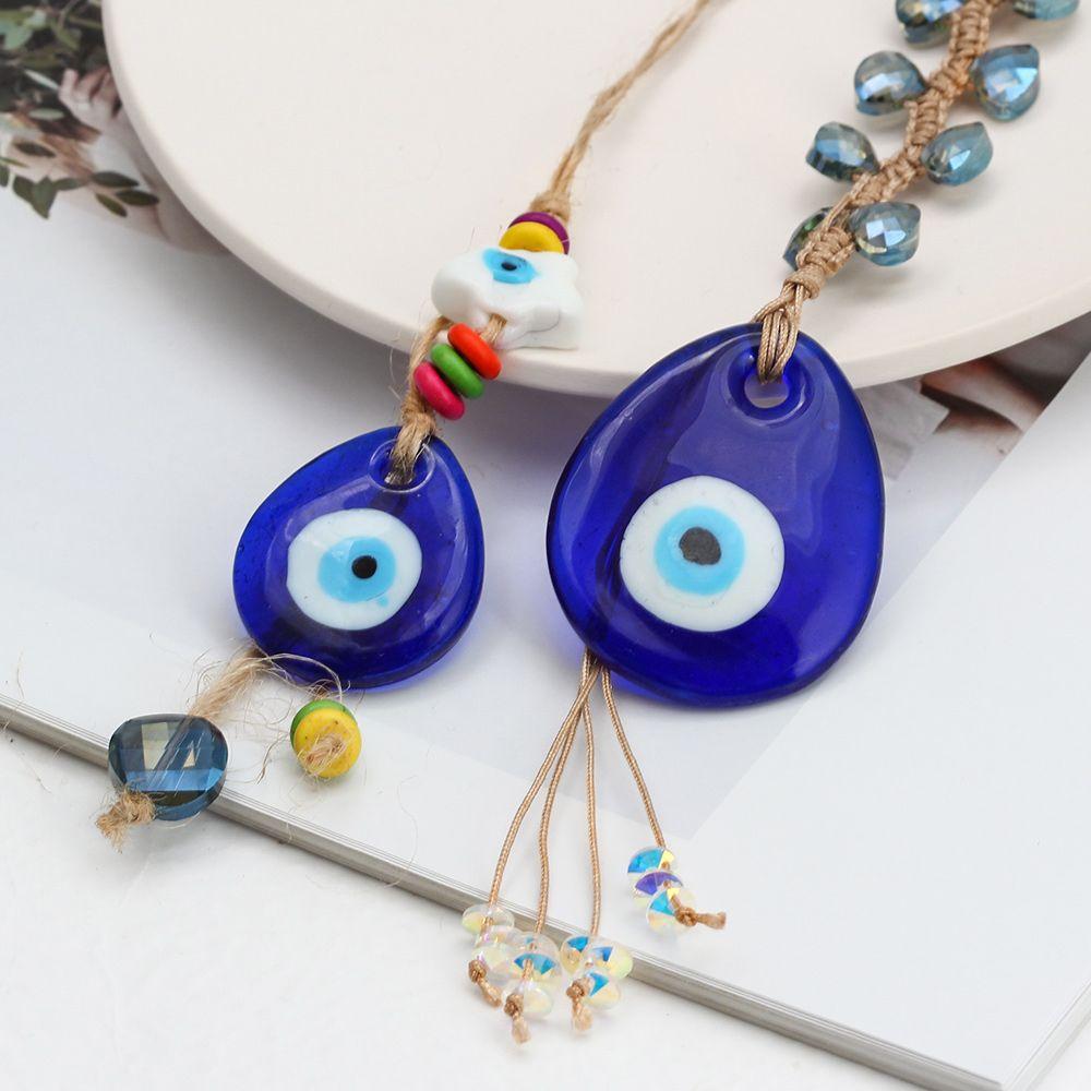 Eye Bead Handmade Crafts Evil Eye Pendant Wall Hanging Evil Eye Beads Keychain Evil Eye Keyring