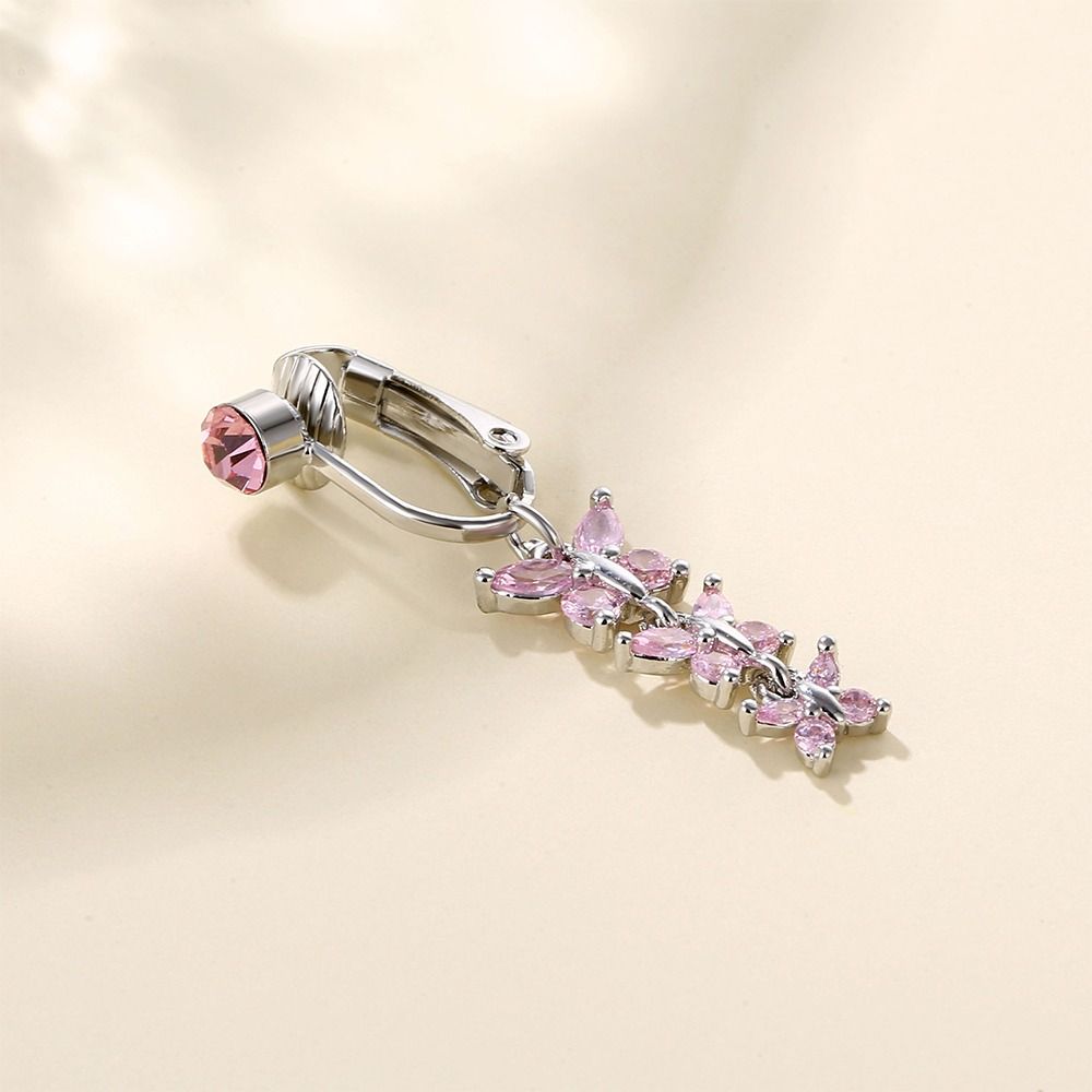 Gift Butterfly Body Jewelry Belly Button Cartilage Clip Women Belly Ring Fake Belly Piercing Clip