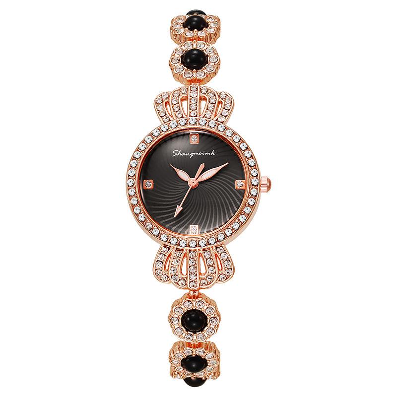 Chalcedony Bracelet Quartz Women's Fashion Watch with Crown Jewelry