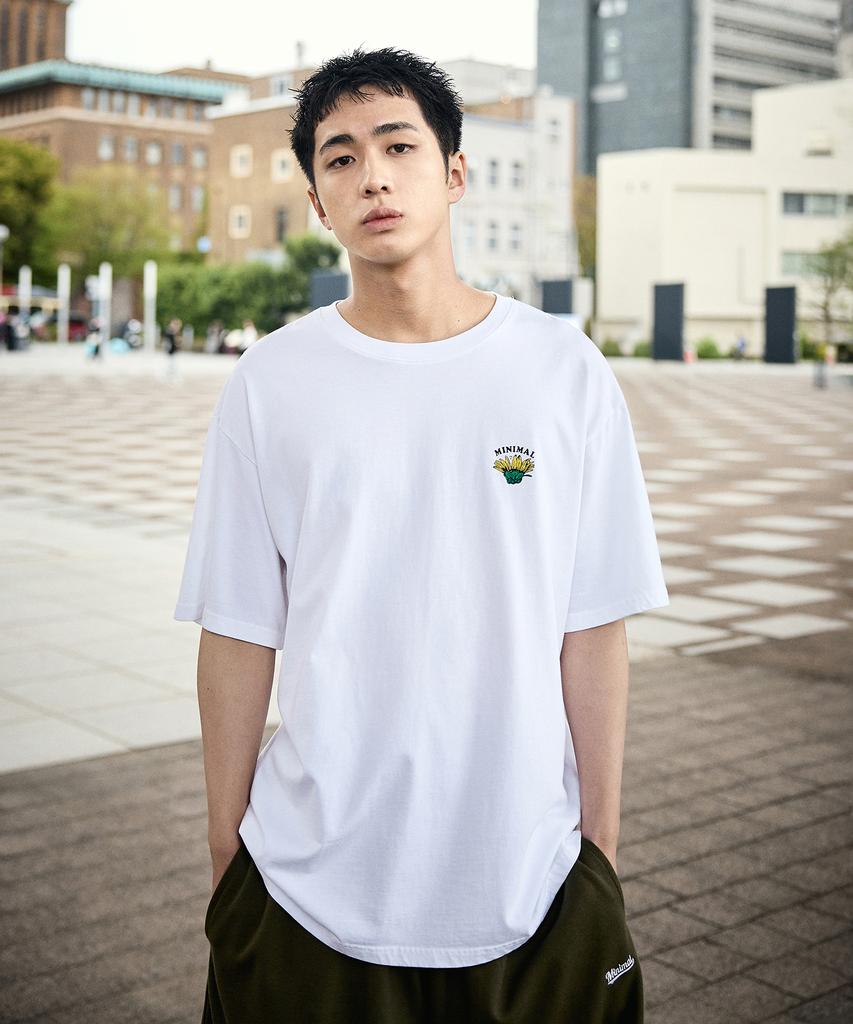 MINIMALPROJECT Sunflower Blooming Pigment Short Sleeve T-Shirt Mst184 [White]