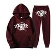 Set Felpa Streetwear Uomo Donna Outfit Casual Felpa con Grafica Stampata Syna Tuta