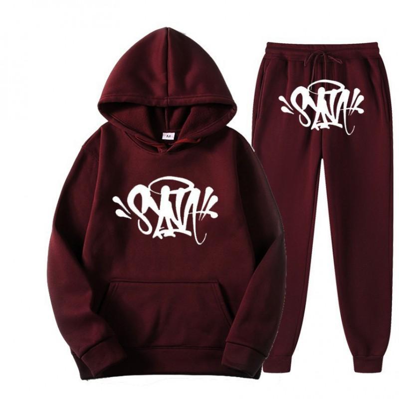 Set Felpa Streetwear Uomo Donna Outfit Casual Felpa con Grafica Stampata Syna Tuta