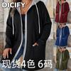 Jaquetas & Casacos Femininos DICFY Vintage Casuais Cor Sólida Estampa Outono Inverno Manga Longa