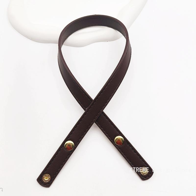 

60CM PU Leather Bags Handle Replacement Strap with Button Handbag Handles DIY Craft Making Bag Detachable Bag Accessories
