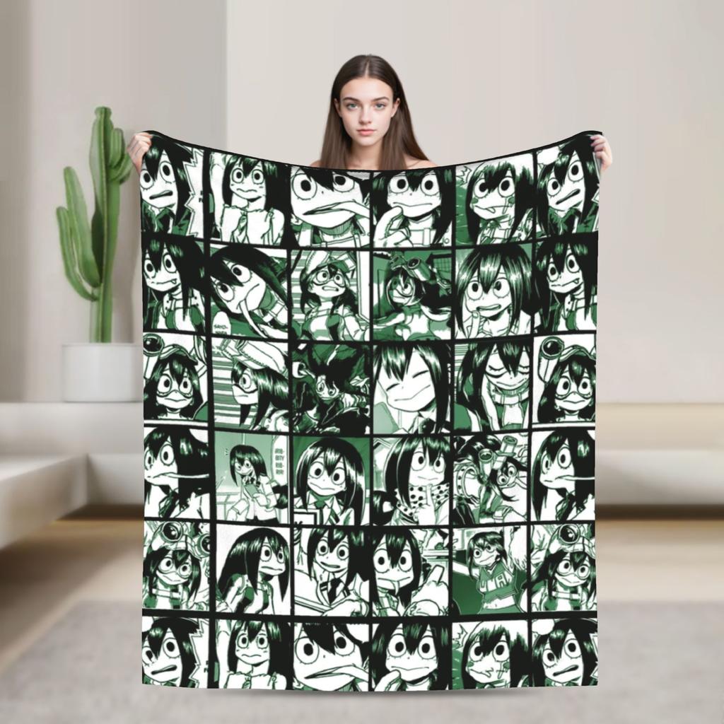 Toga Himiko Manga Blankets Boku No My Hero Academia Fleece Novelty Breathable Throw Blanket for Bedding Lounge Autumn/Winter