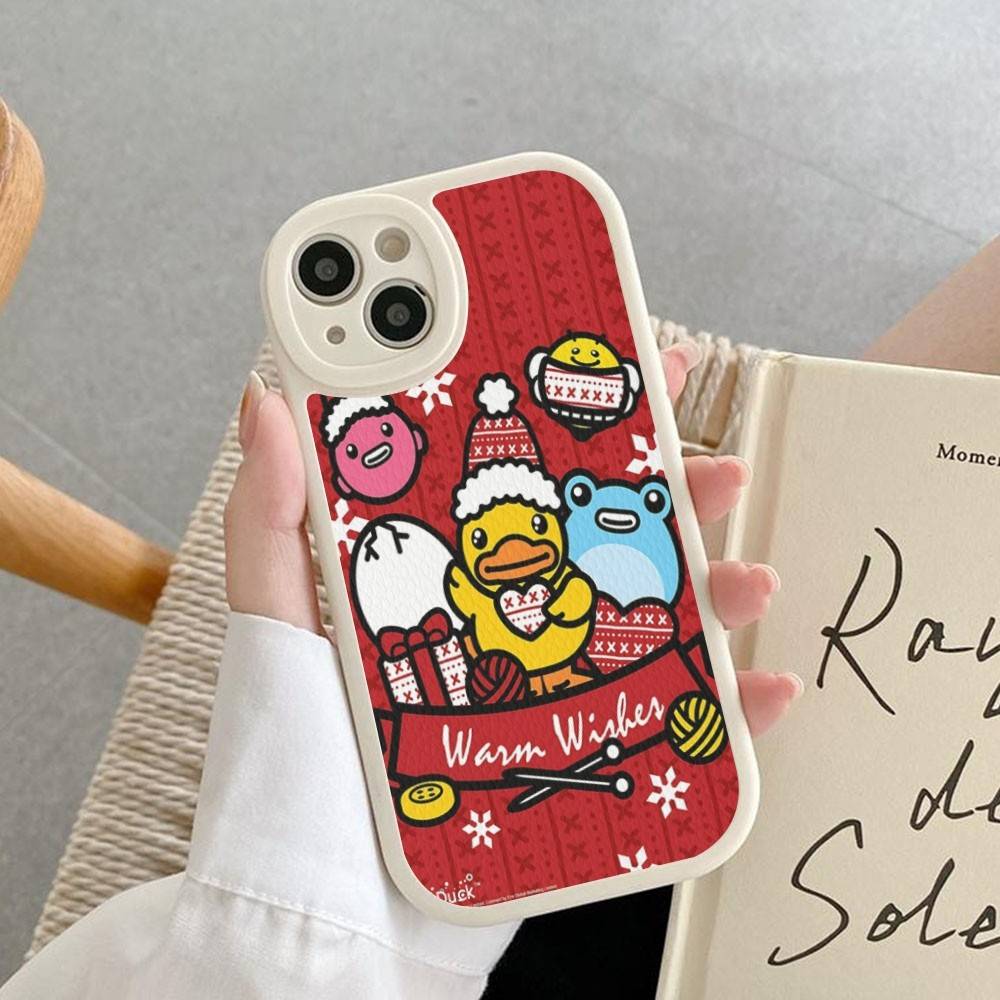 B-B Duck Anime Phone Case For IPhone 16 15 14 13 12 11 Pro Max Plus Shockproof Leather Cover