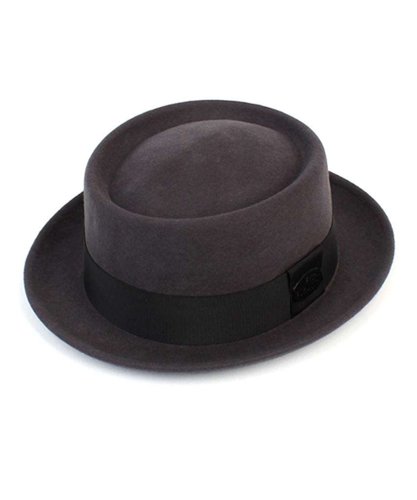 Very Short Bk Line Gray Wool Fedora