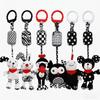 Baby Sensory Hanging Rattles Toy Black White Animals Stroller Infant Bed Wind Chimes 0-12 Months Infant Rattle Educational Toy