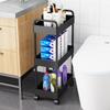 Movable Bathroom Trolley Rack for Layered Gap Storage