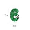 1PCS Number 0 1 2 3 4 5 6 7 8 9 Football Decoration Birthday Candle Boy Cake Things Candle Sparkles Children's Candles Surprises